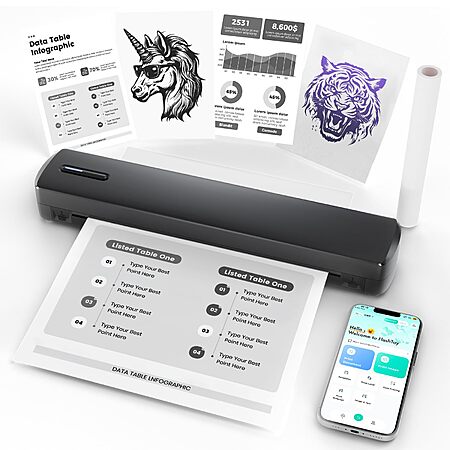 Portable Thermal Printer (Tattoo Stencil / Travel Printer) – $24.99 (Reg. $49.99)