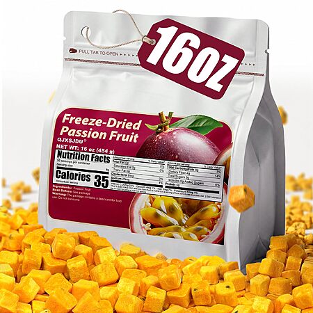 16oz Freeze Dried Passion Fruit Chunks – $14.49