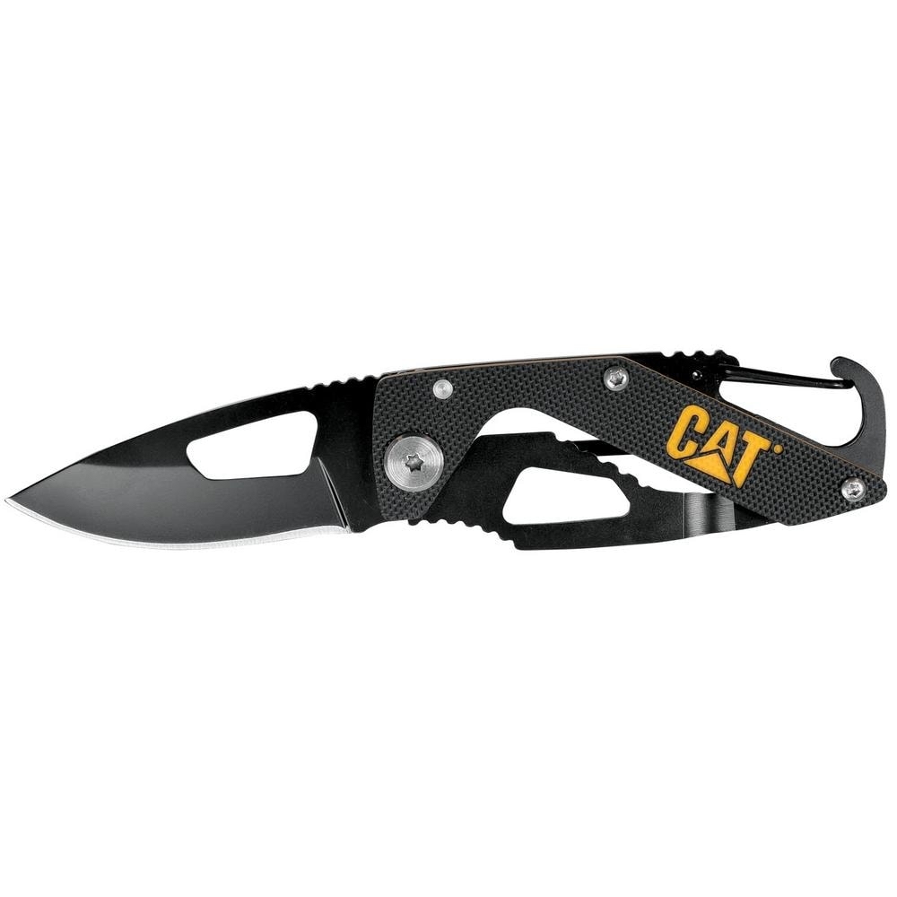 CAT 5.25 in. Folding Skeleton Knife with Carabiner Clip - $7.66