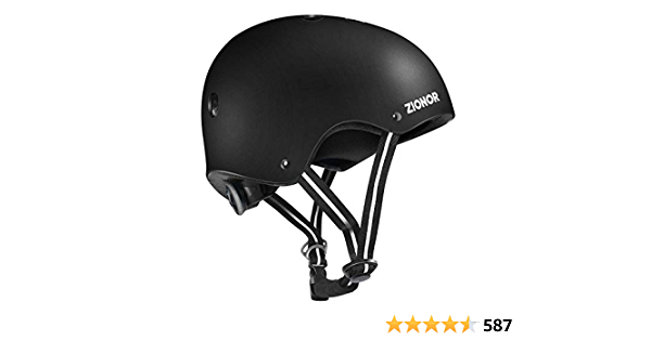 ZIONOR Skateboard Helmet for Kids/Youth/Adults - Comfortable Wearing for Skateboarding/Roller Skating/Inline Skating/Scooter - $7.2