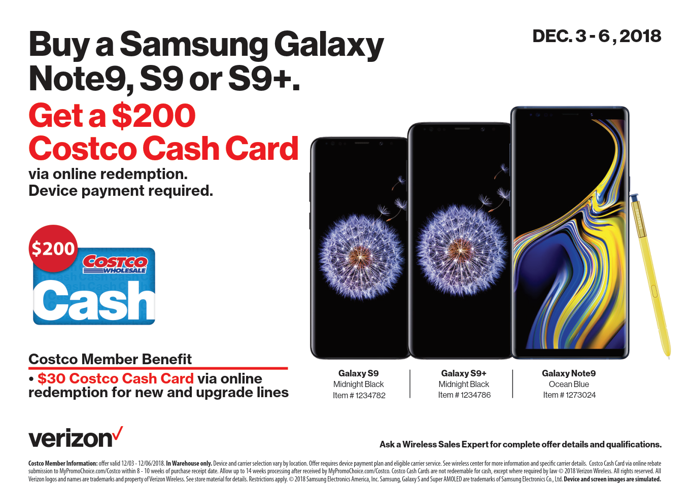 Costco New Or Existing Verizon Customers 200 Costco Gift Card