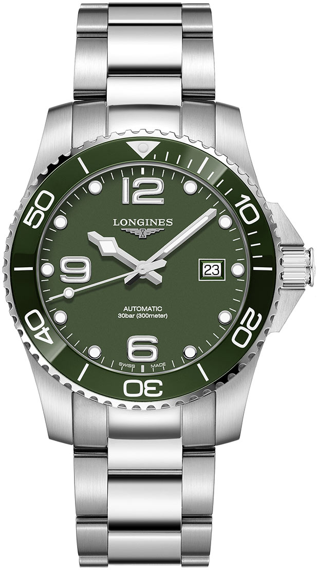 Longines HydroConquest Automatic 41mm Mens Watch Green Dial $1280 FREESHIPPING