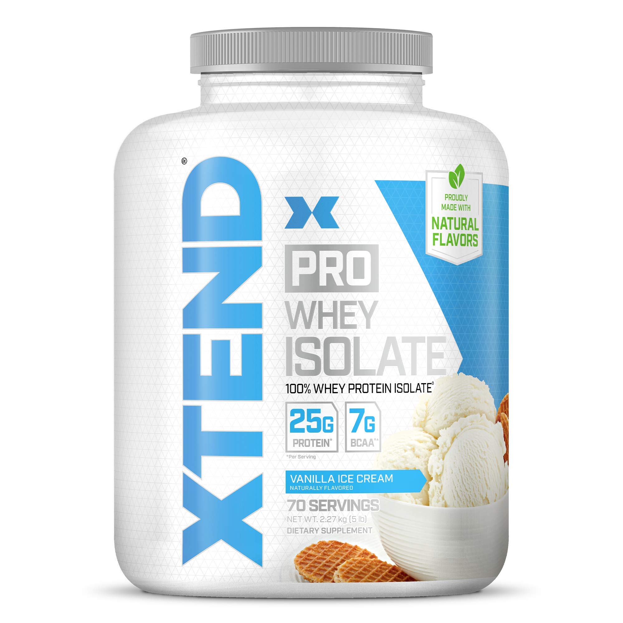 XTEND Pro Protein Powder Vanilla Ice Cream | 100% Whey Protein Isolate | 5 lbs (70 servings) | $35.00 after 25% S&S coupon at Amazon