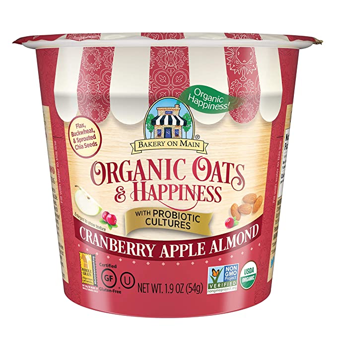 Bakery on Main Gluten Free Oatmeal Cup, 12 Count [Cranberry Apple Almond] $7