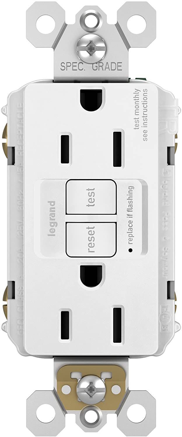 Legrand radiant Self-Test GFCI Outlet, White, 15 Amp $6.51 @ Amazon