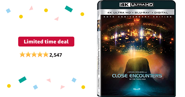 Close Encounters of the Third Kind Director's Cut 4K UHD + Blu-ray + Digital) - $15.99