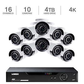 Lorex 16CH 4K DVR 4TB 10 UHD 4K Bullet Camera Security ...