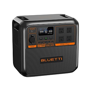 Bluetti 1800W Continuous/2700W Peak Output 1440Wh Push Button Start Portable Battery Generator for Outdoors/Campsite $539