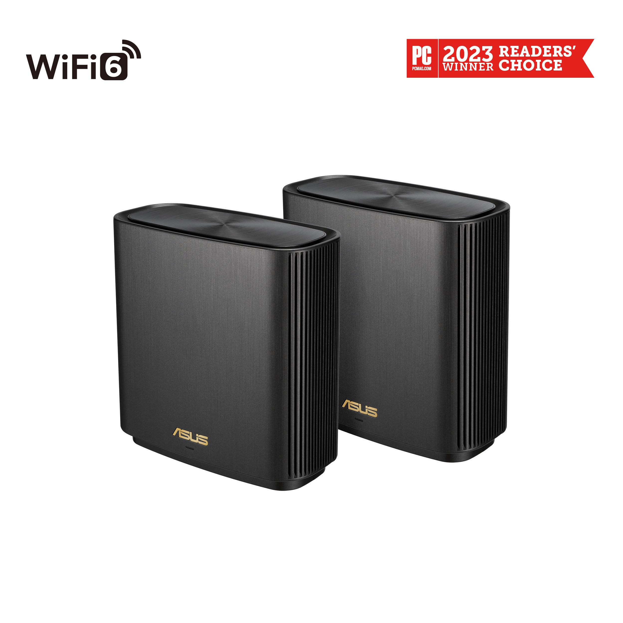 ASUS ZenWiFi AX Whole-Home Tri-band Mesh WiFi 6 System (XT8) - 2 pack, 6.6Gbps, WiFi, 2.5G port - $130
