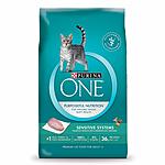 Purina ONE Sensitive Systems Adult Dry Cat Food (7 lb) $9.12+FS at Amazon