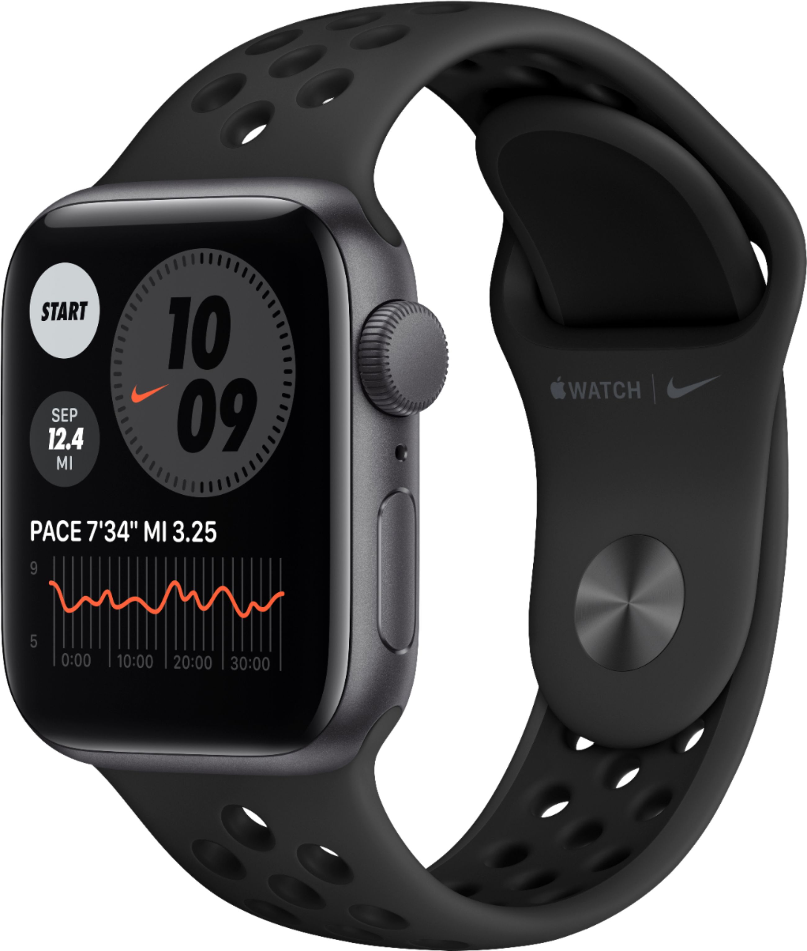 Apple Watch Nike SE (GPS) 40mm Space Gray Aluminum Case with Anthracite/Black Nike Sport Band Space Gray MYYF2LL/A - $229 and More at Best Buy