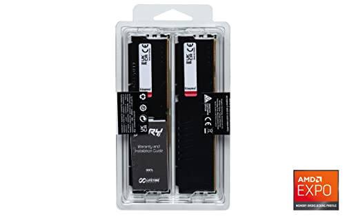 Kingston Fury Beast White 32GB (2x16GB) 5200MT/s CL36 DDR5 Expo DIMM | Overclocking | Plug N Play | AMD Expo | Kit of 2 | KF552C36BWEK2-3232 $60.69