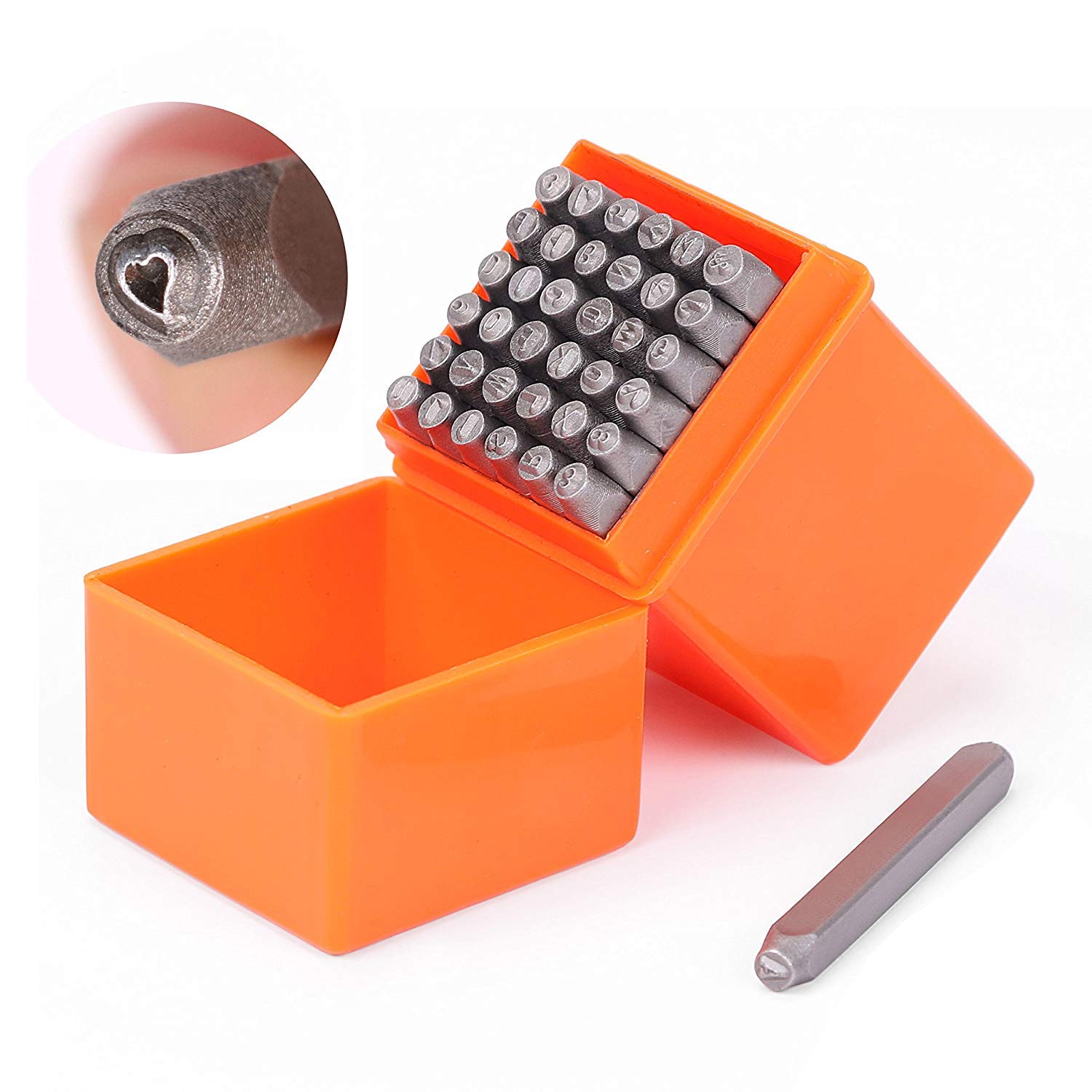 HORUSDY 37-Piece Number and Letter Stamp Set 1/8 (3mm) (A-Z & 0-9 + Love) Punch Perfect for Imprinting Metal, Plastic, Wood, Leather. - $5 (Possibly Targeted Coupon)