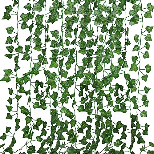 12 Pack 86 FT Artificial Ivy Fake Greenery Leaf Garland Plants Vine $7.79 @ Amazon