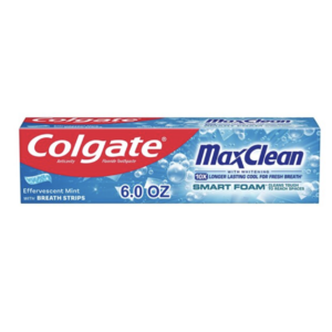 6-Oz Colgate Max Clean SmartFoam w/ Whitening Toothpaste (Effervescent Mint) $0.15 + Free Store Pickup