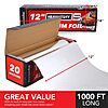 Heavy Duty Aluminum Foil Roll, 1000 FT x 12 Inches Wide Non Stick Aluminum Foil Heavy Duty Rolls  with Easy Tear Dispenser $34.99 after 30% off SUB SAVE Q