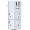YISHU Surge Protector with Rotating Plug, 6 AC Plug Extender with 3 USB Ports(2 USB A, 1 USB C), 3-Sided Swivel Power Strip $6.99 PRIME SHIPPED AMZ