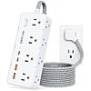 Power Strip Surge Protector, 5FT Braided Extension Cord with Multiple Outlets-8 AC Outlets 4 USB Ports (2 USB C),  1700 Joule Surge  $13 Prime Ship AMAZON