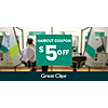 $5 off your next Great Clips Haircut coupon via sign up (valid at participating locations)