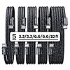 LISEN USB C to USB C 60w Cable, 5-Pack [3.3/3.3/6.6/6.6/10FT]