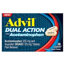 Advil Dual Action Combination Ibuprofen and Acetaminophen For 8 Hours Of Pain Relief  2 x 36ct Bottles $6.58 a/$6 digital Q shipped or free pick up at Walgreens