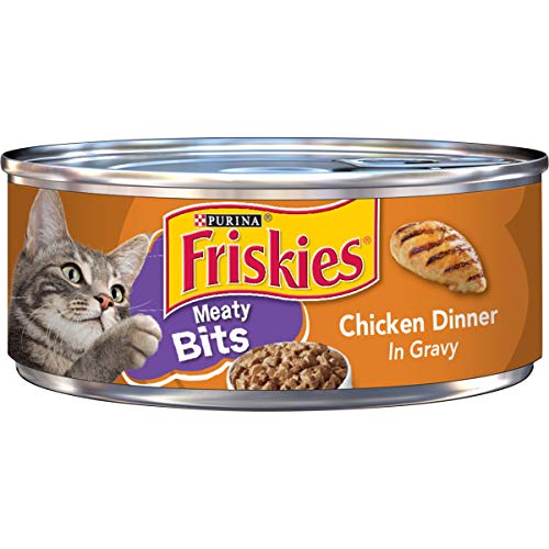 Purina Friskies Gravy Wet Cat Food, Meaty Bits Chicken Dinner - (24) 5.5 oz. Cans $12.90 or less with 25% off Q/Sub-Save Free Ship AMZ