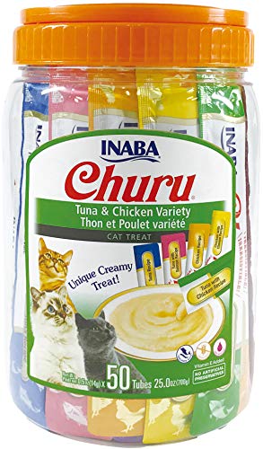Select Amazon Accounts: INABA Churu Cat Treats  0.5 Ounces Each Tube, 50 Tubes, Tuna & Chicken Variety $20.10 or less shipped after 35% off Q and Sub/Save