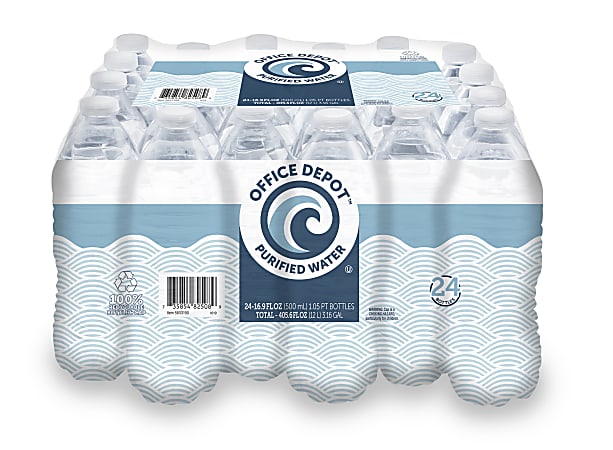 Office Depot® Brand Purified Water, 16.9 Oz, Case Of 24 Bottles $2.99 with store pick up option