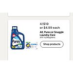 UPCOMING DEAL 8/17-23 Walgreens with Free Pick Up - Select Purex, All and Snuggle Laundry Products 4/$10  can pay with wags cash
