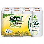 DEAD OOS Marcal® Small Steps® 100% Recycled Bath Tissue Rolls, 2-Ply, 16 Rolls/Pack $2.72 shipped with STAPLES REWARDS after REFRESH DISCOUNT (must follow post instructions)
