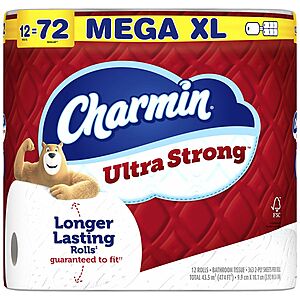 24-Ct Charmin Toilet Paper Mega XL Rolls + 2-Ct 33.8-Oz Crest Mouthwash +  WC or more .40 + Free Shipping