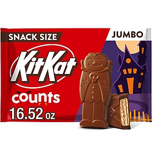 Kit Kat Milk Chocolate Counts Halloween Candy Jumbo Bag or Reeses Pumpkins Snack Size - 16.52oz  $6 Free Pick Up Target