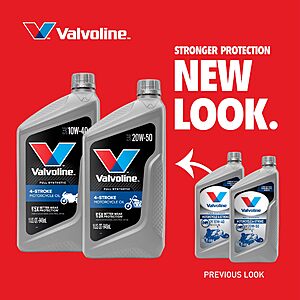 Valvoline 4-Stroke Motorcycle Full Synthetic 20W-50 Motor Oil 1 Quart $6.99 after $3 off Coupon AMZ FS w Prime