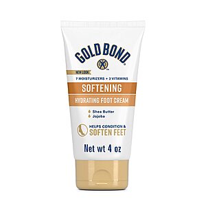 Gold Bond Softening Foot Cream, 4 oz., With Shea Butter to Soften Rough & Dry Feet  $4.75 S&S ClipQ Amazon (YMMV ON Q))