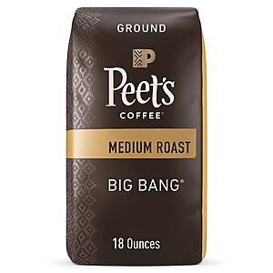 18-oz Peet's Medium Roast Ground Coffee (Big Bang) 2 for $19.55 w/ Subscribe & Save
