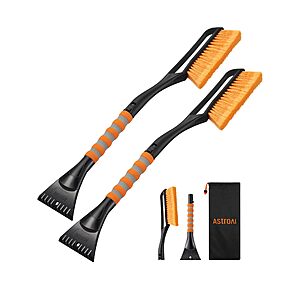 AstroAI 2 Pack 27" Snow Brush and Ice Scrapers for Car Windshield,Detachable Snow Scrapers $17 FS w/PRIME AMZ