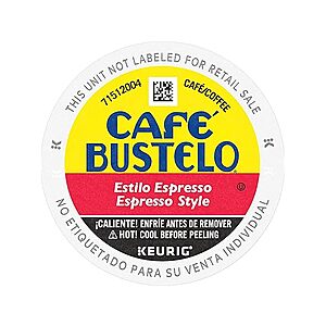 Caf&eacute; Bustelo Espresso Style, Dark Roast Coffee, 32 Keurig K-Cup Pods  $12.99 WOOT FS PRIME