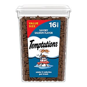 16-Oz Temptations Classic Crunchy & Soft Cat Treats (Savory Salmon Flavor) $6.65 w/ S&S
