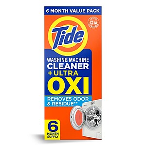 TARGET360 Members: THREE Boxes Tide Washing Machine Cleaner + Ultra Oxi Powder - 6ct  $18.74 get $10 Target Gift Card FREE SHIP TO HOME
