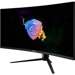 MSI 34" Curved UWQHD (3440 x 1440) HDMI DP 144Hz 1ms Adaptive-Sync LCD Gaming Monitor - Optix  $174 FS Walmart