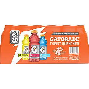 Gatorade Sports Drinks Frost or Variety Pack, 20 fl. oz., 24 pk.  $14.04 Free Sam's Club Pick Up