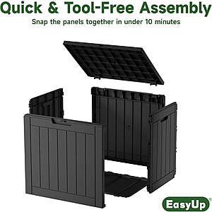 $19.49 shipped EASY UP 30 gallon Lockable outdoor resin deck box, weather-resistant suitable for storing tools,  WALMART by NESTBOX