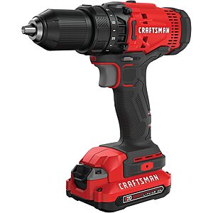 CRAFTSMAN V20 1/2" Drill/Driver w/ 1.3 Ah Battery + 10% Back w/ Prime Card $59 + Free S&H