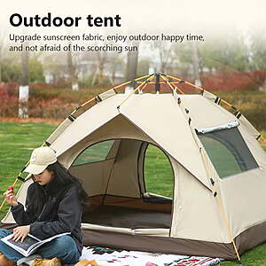 Mapskey 2 Person Instant Pop Up Camping Tent w/ Screen Porch $36 + Free S&H