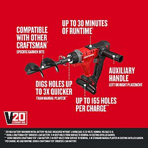 $109 FS AMAZON CRAFTSMAN V20* Cordless Multi-Use Garden Tool Kit (1.5Ah) (CMCA320C1)