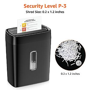 FS Amazon Basics 12-Sheet Cross-Cut Paper and Credit Card Shredder with Overheat Protection, Black (New Model)