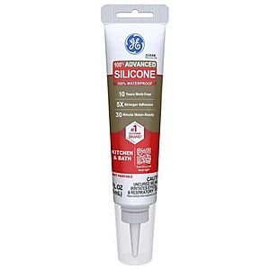 $6 Free Ace Hardware Pick Up GE Advanced Clear Silicone 2 Kitchen and Bath Caulk Sealant 2.8 oz