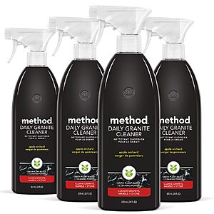 $16.88 S&S Method Daily Cleaner Spray, Apple Orchard, Cleaning Agent for Granite, Marble, and Other Sealed Stone, 28 oz Spray Bottles (Pack of 4)