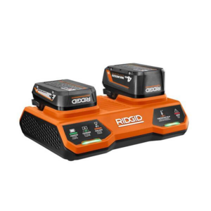 $263 PU or $268 Shipped Factory Blemished  RIDGID 18V DUAL PORT SIMULTANEOUS CHARGER KIT Direct Tools Outlet