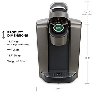 $100 AMAZON (color choice) Keurig K-Elite Single Serve K-Cup Pod Coffee Maker, with Strength and Temperature Control, Iced Coffee Capability, 8 to 12oz Brew Size, Programmable,